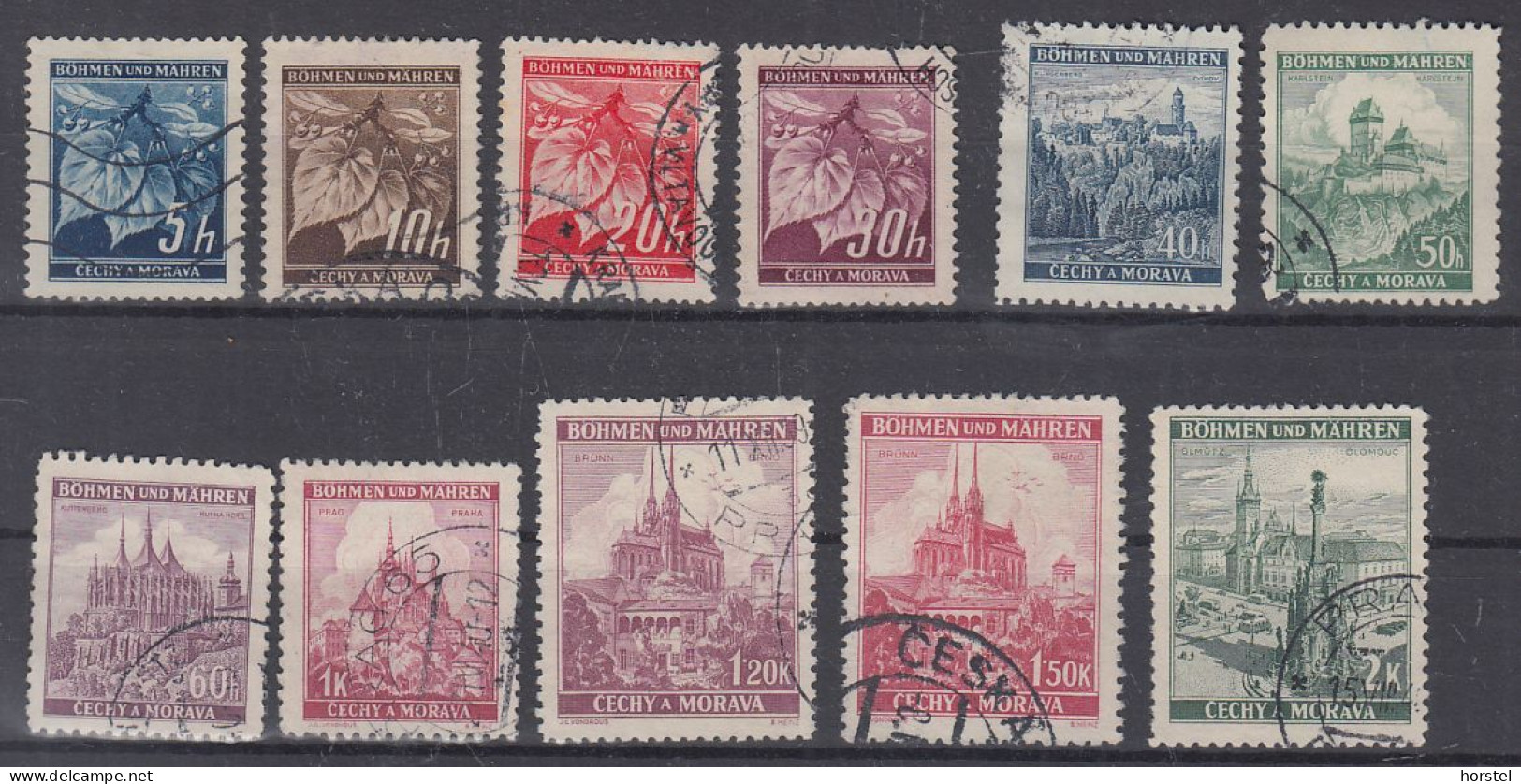 Böhmen Und Mähren  Mi 20-37 ( Ohne 23) Freimarken Landschaften Und Früchte - 17x Gestempelt - Used Stamps