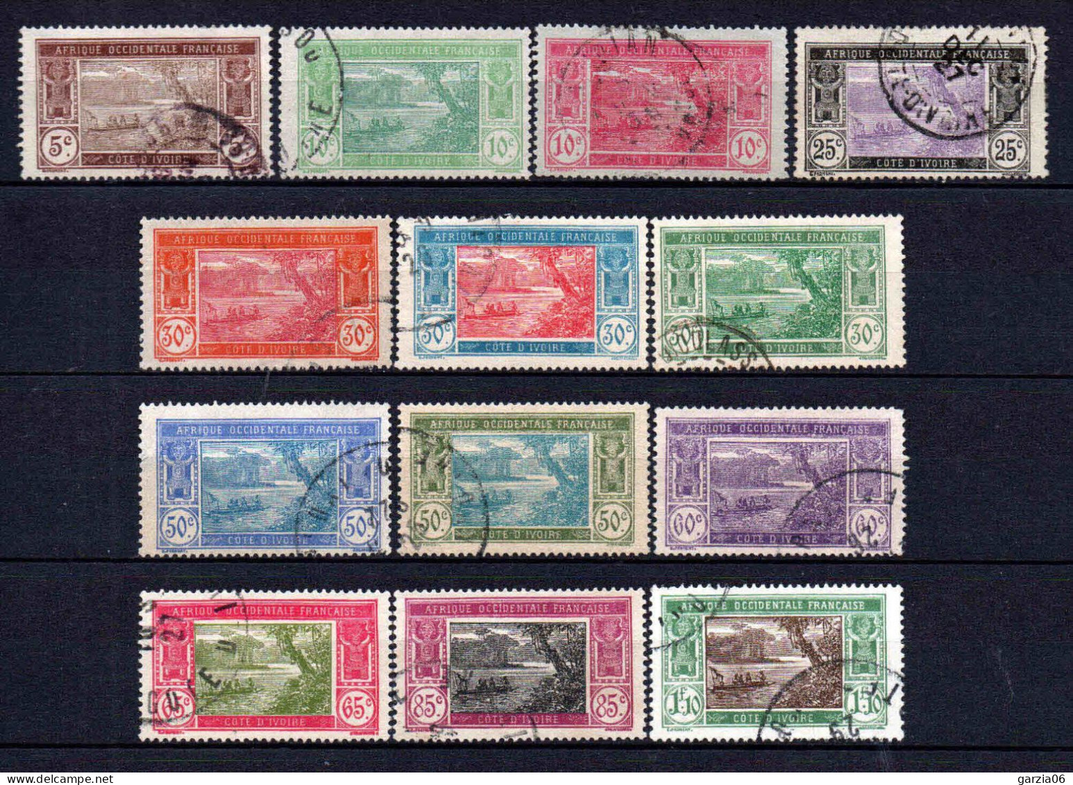 Cote D' Ivoire   - 1922 - Lagune Ebrié  - N° 62 à 72A  - Oblit - Used - Gebraucht