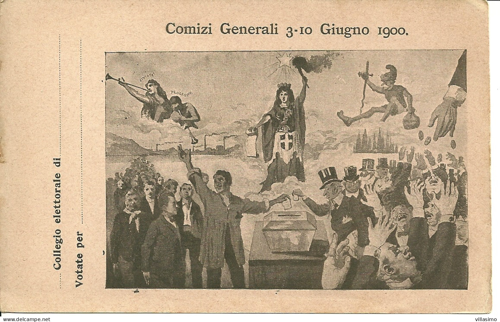 Comizi Generali  3-10 Giugno 1900 - N.V. - Partiti Politici & Elezioni