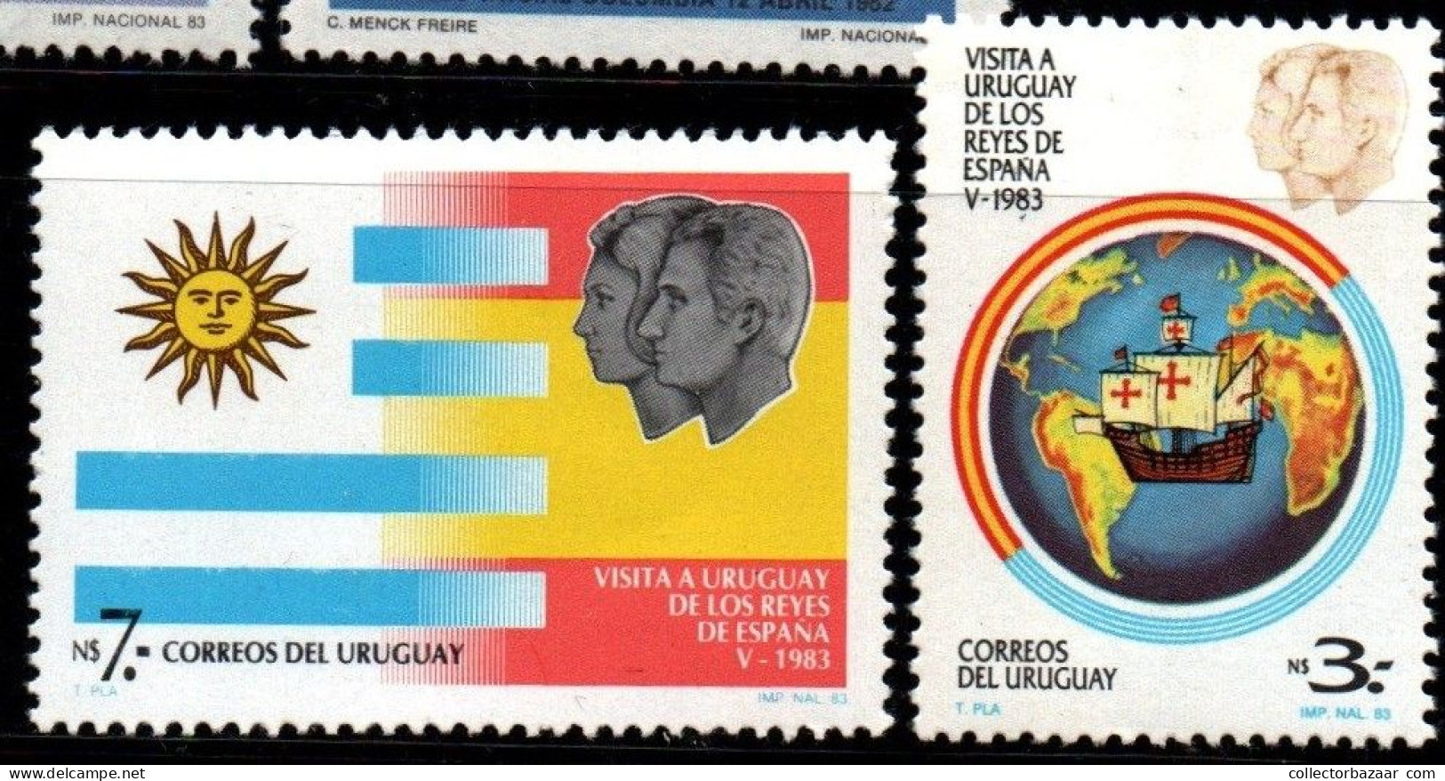 1983 Uruguay Visit Of King Juan Carlos And Queen Sofia Of Spain May #1138 - 1139 ** MNH - Uruguay