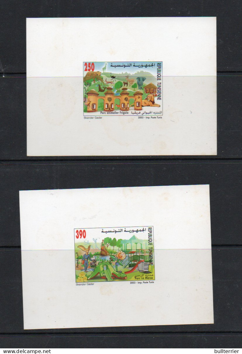 TUNISIA -   2003 - PARKS 250  ADN 390  DELUXE PROOF SHEETS  - Tunisia