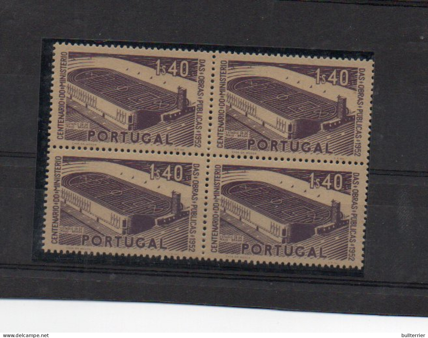 PORTUGAL - 1952 - FOOTBALL STADIUM  1S40 BLOCK OF 4  MINT NEVER SG CAT £80 - Neufs