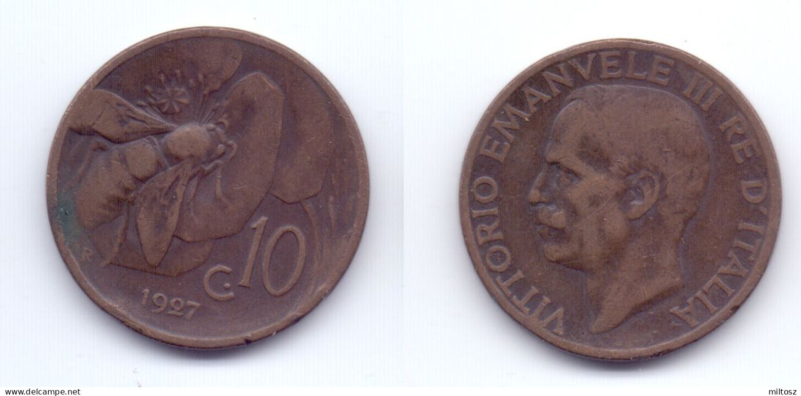 Italy 10 Centesimi 1927 R - 1900-1946 : Victor Emmanuel III & Umberto II