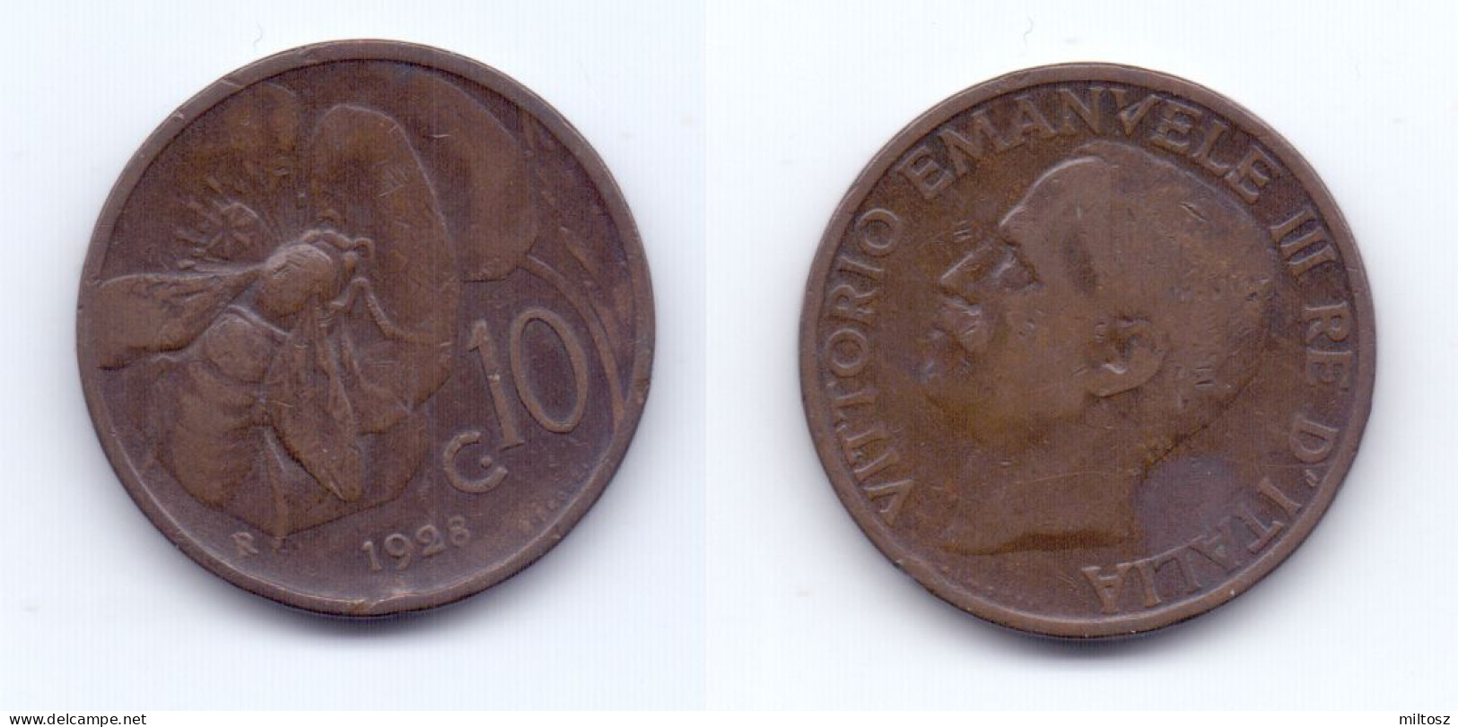 Italy 10 Centesimi 1928 R - 1900-1946 : Victor Emmanuel III & Umberto II