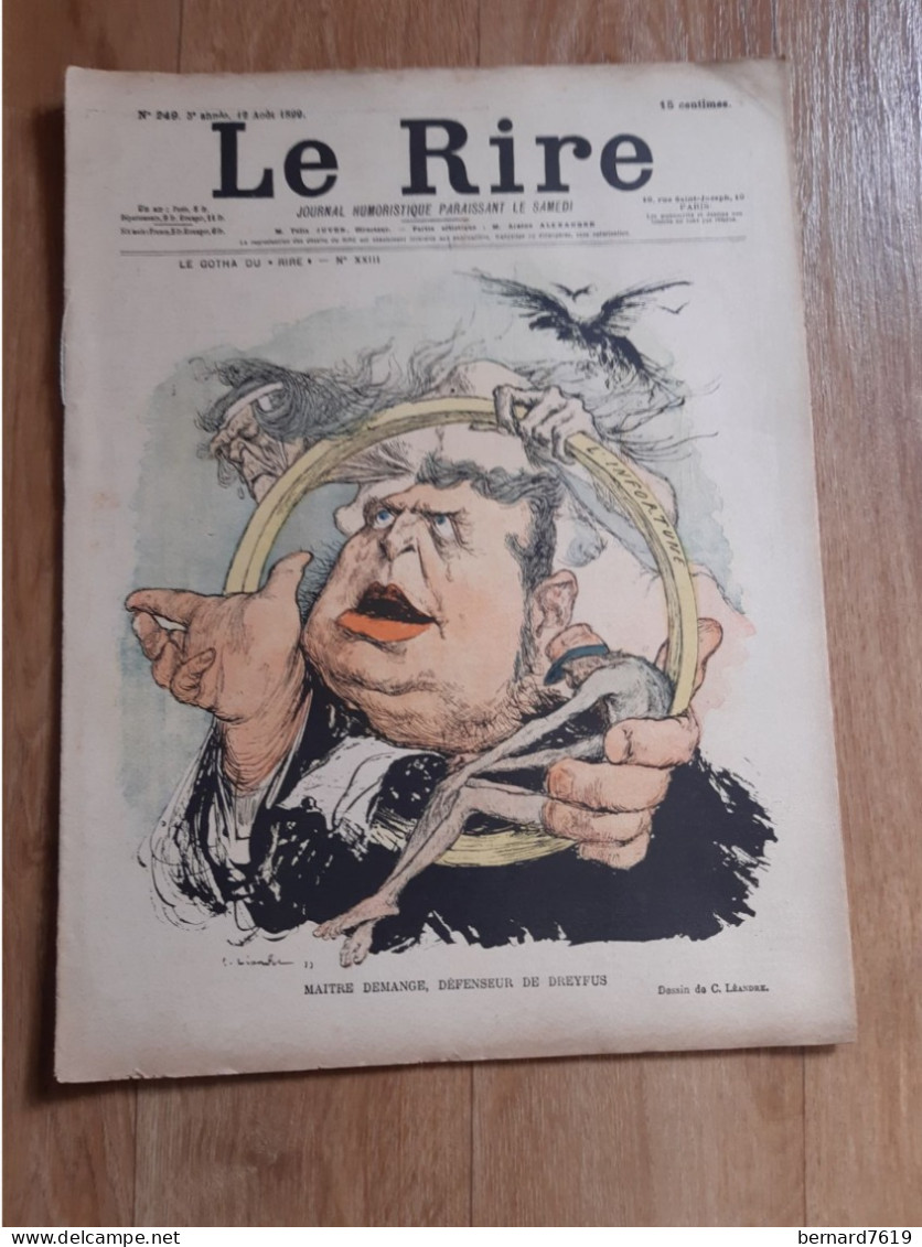 Journal Humoristique - Le Rire N° 249 -  Annee 1899 - Dessin De C Leandre  Guydo  - Le Salon Du Congo - Demage - Dreyfus - 1850 - 1899