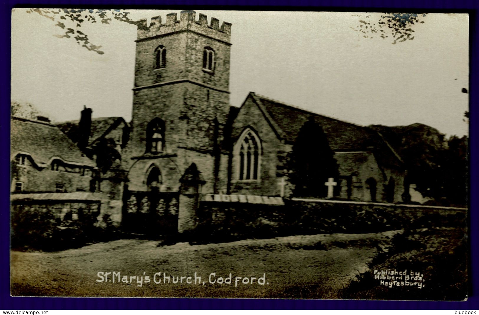 Ref 1640 - Early Real Photo Postcard - St Mary's Church At Codford - Wiltshire - Sonstige & Ohne Zuordnung