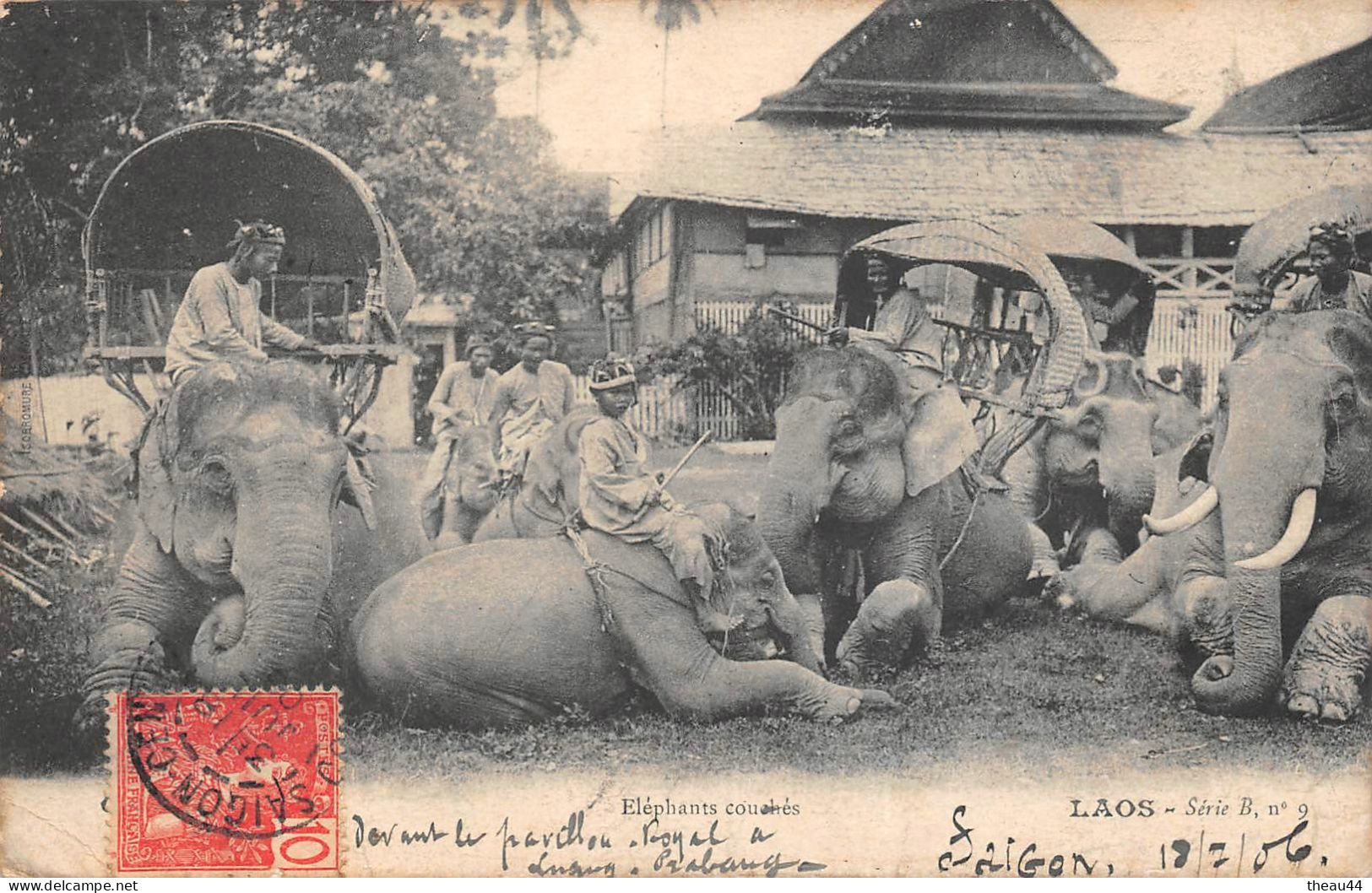 ¤¤  -   LAOS    -   Eléphants Couchés        -   ¤¤ - Laos