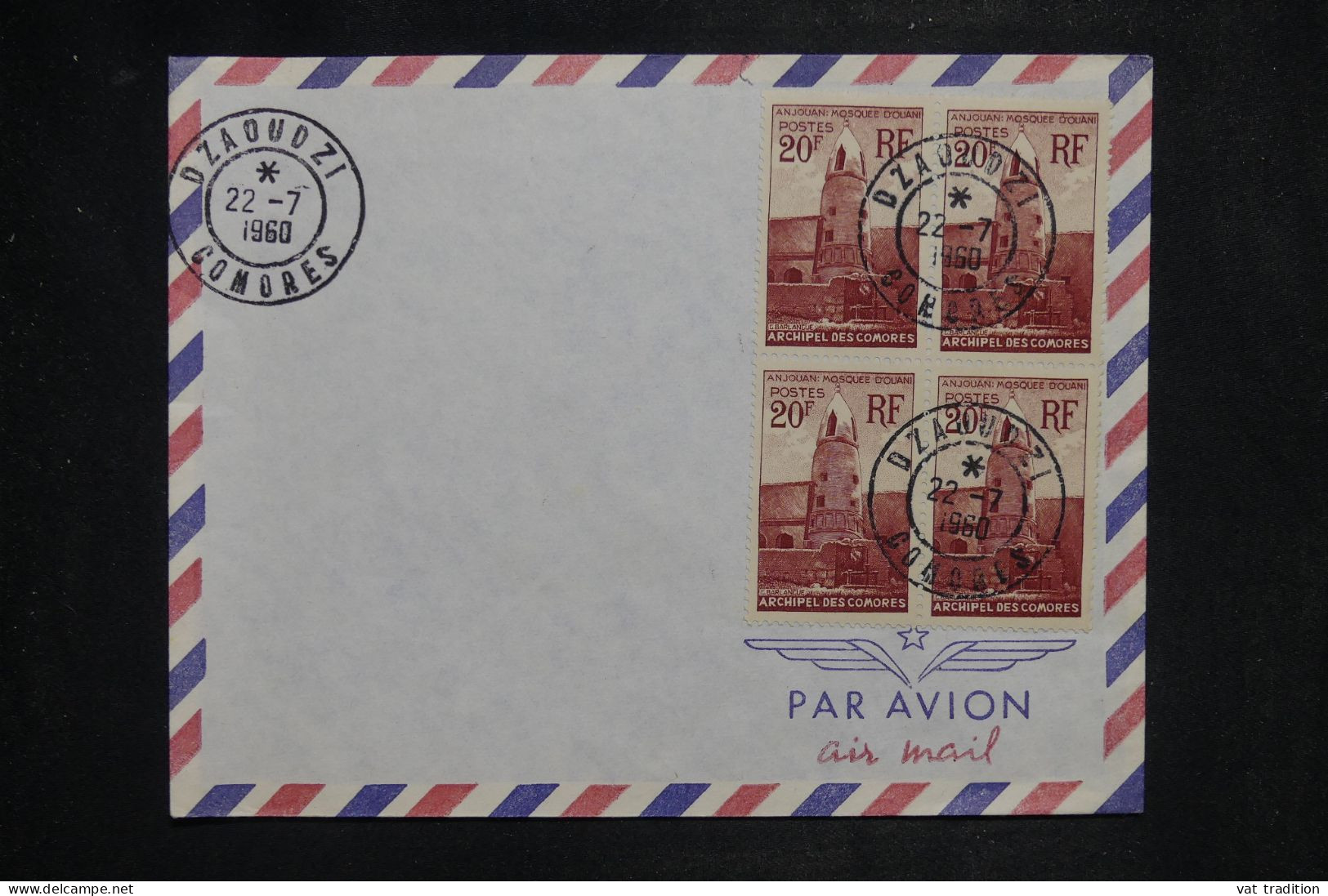 COMORES  - Affranchissement De Dzaoudzi Sur Enveloppe En 1960   - L 151614 - Covers & Documents