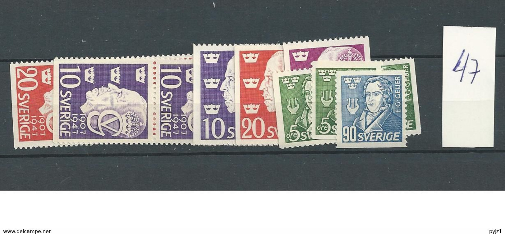 1947 MNH Sweden, Year Complete According To Michel, Postfris** - Full Years