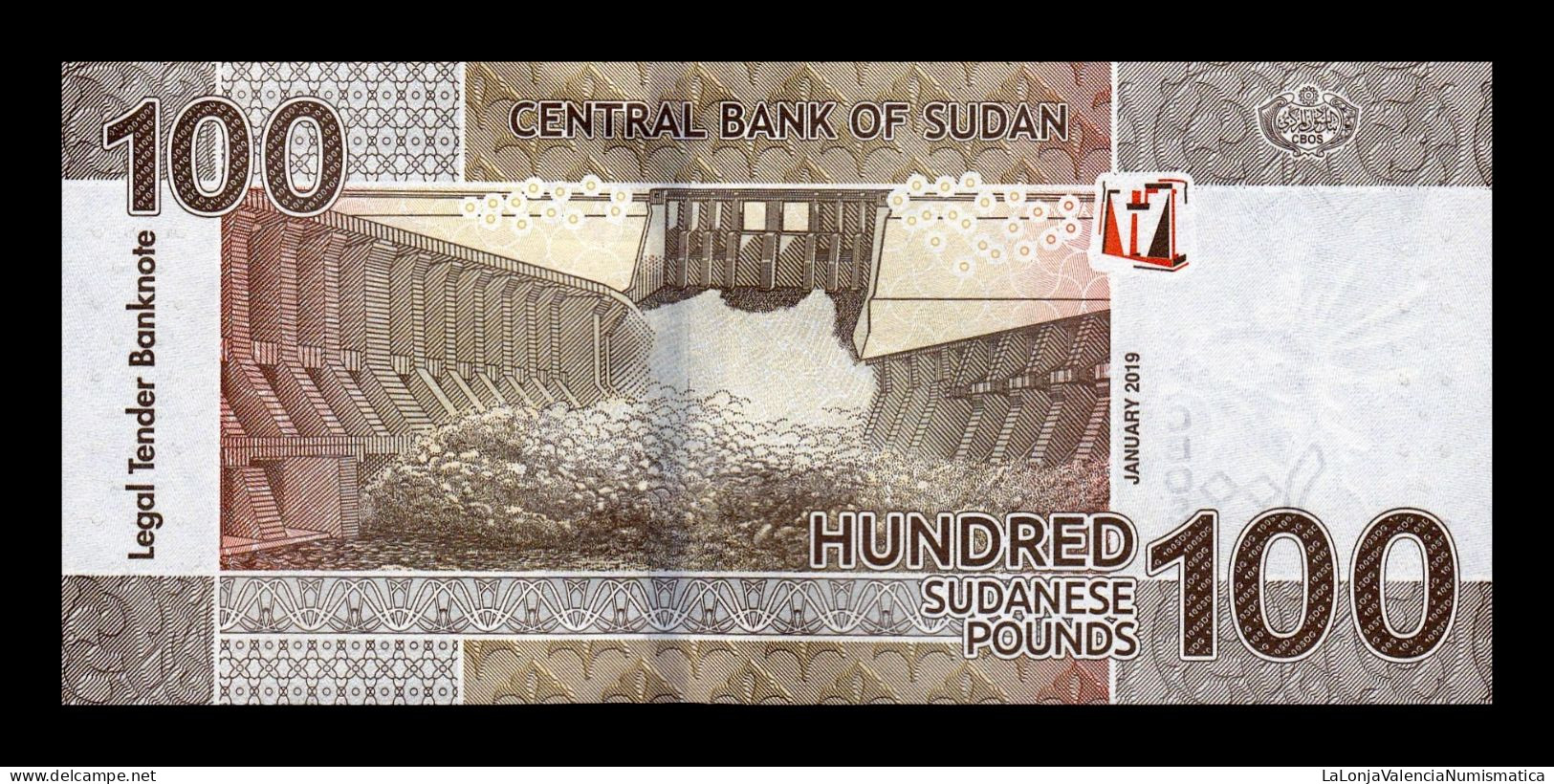 Sudán 100 Pounds 2019 Pick 77 Sc Unc - Sudan