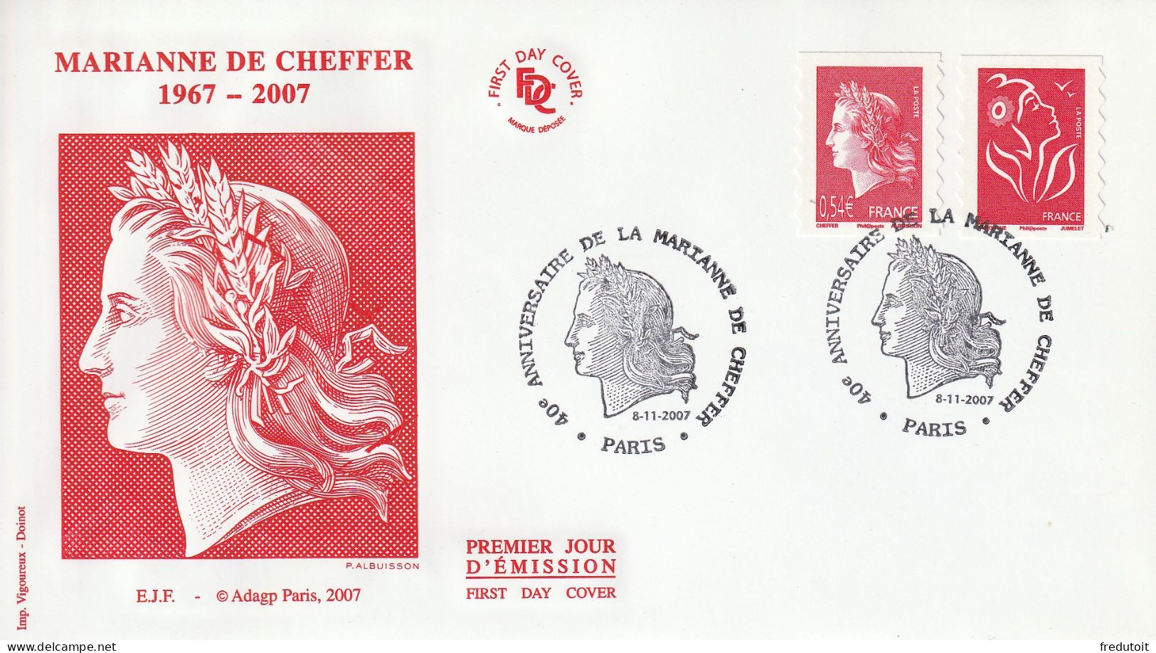 FDC - 2007 - Marianne De Cheffer - 2000-2009