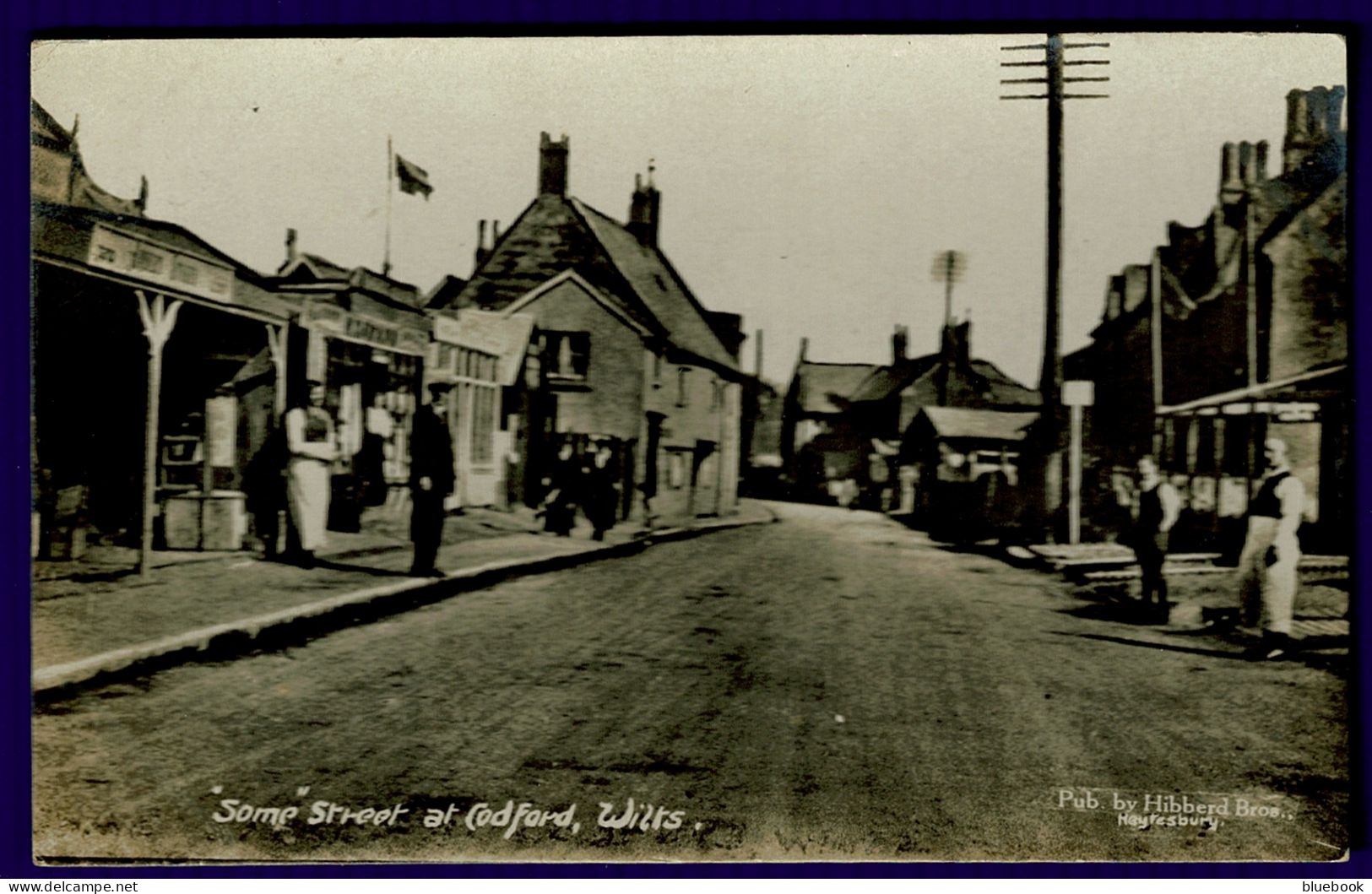 Ref 1640 - Early Real Photo Postcard - "Somp Street" Codford - Wiltshire - Andere & Zonder Classificatie