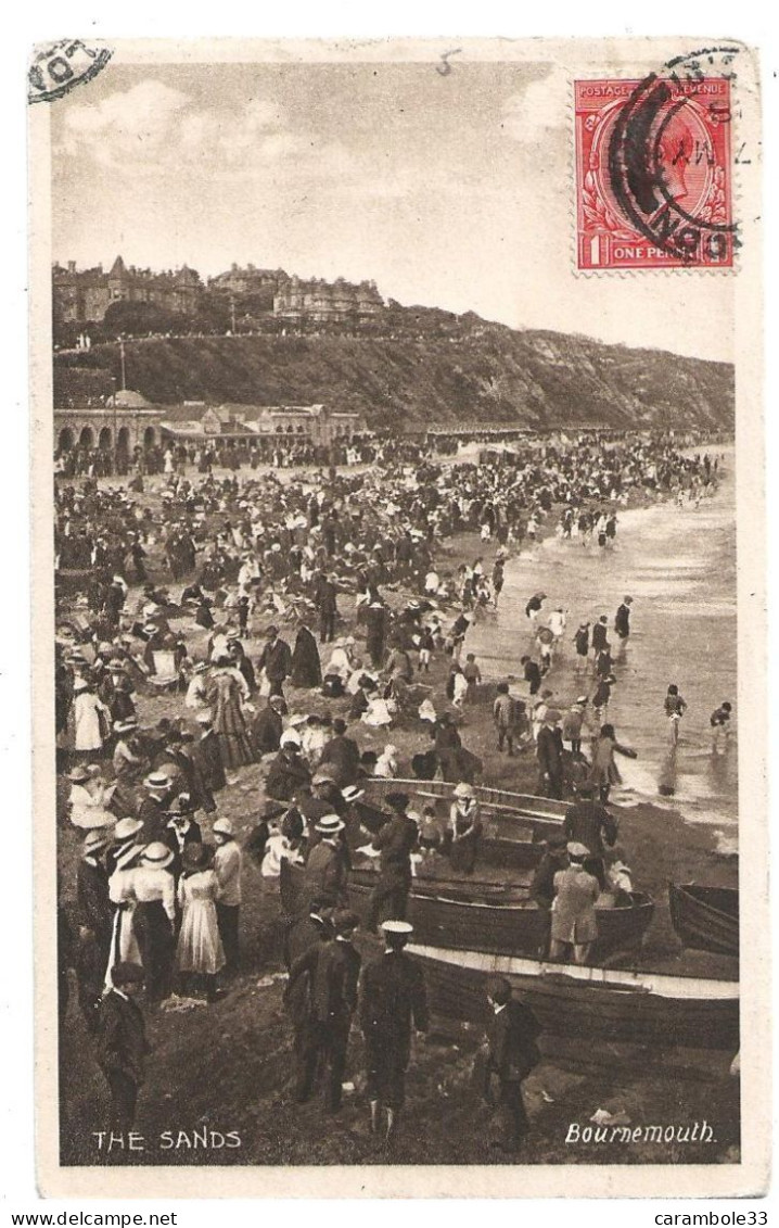 CPA   ANGLETERRE  Bournemouth    THE SANDS  Circulée   (1270) - Bournemouth (desde 1972)