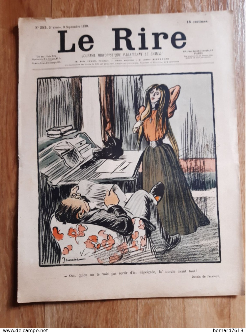Journal Humoristique - Le Rire N° 253 -  Annee 1899 - Dessin De Jeanniot - Cappiello - 1850 - 1899