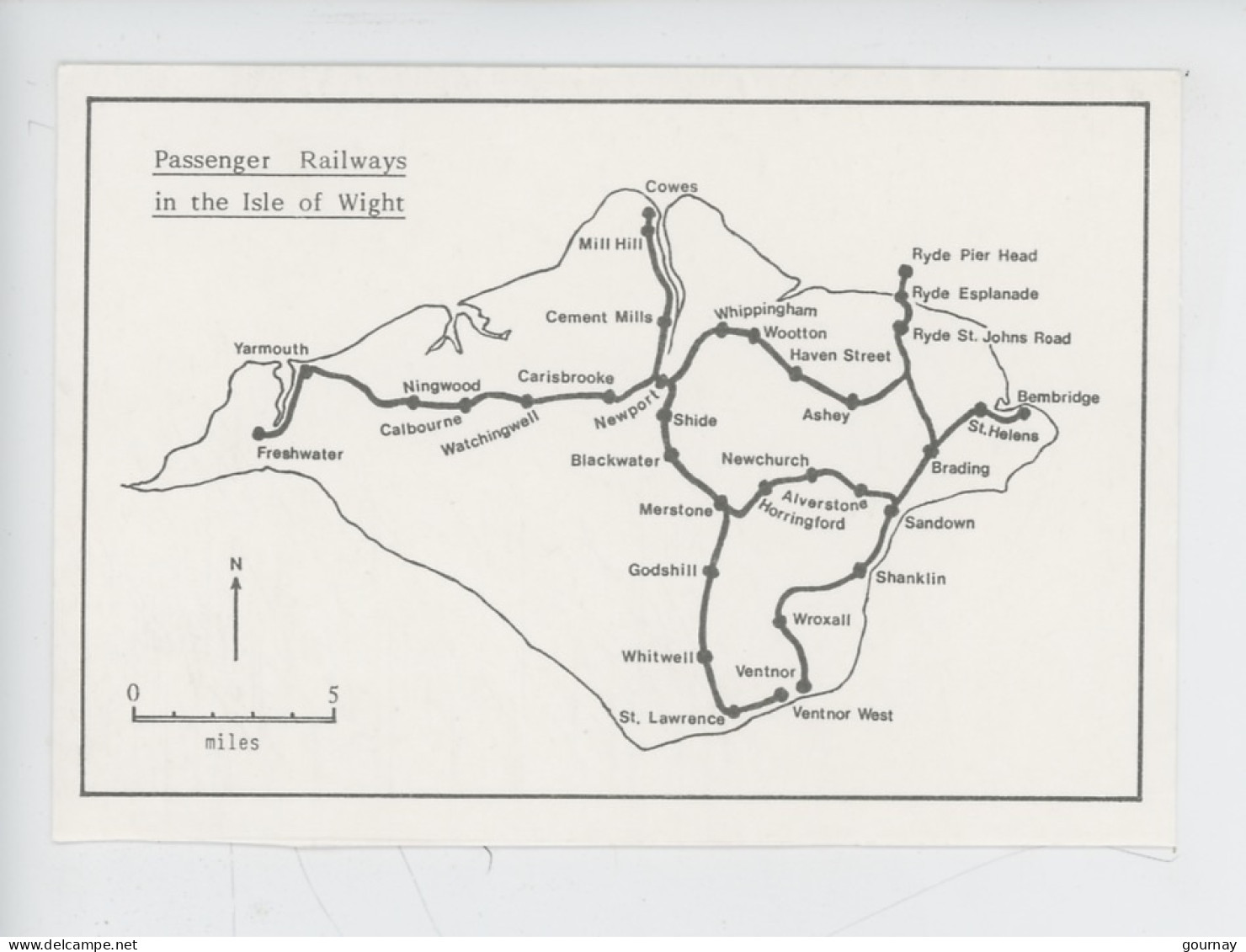 Ile De Wight - Passenger Railways (chemin De Fer Gare Train Locomotive Plan Trajet Géographique) - Ventnor