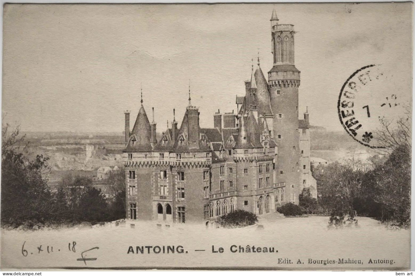 CPA.- ANTOING.- Le Château. N°: Sans. Edit.: A. Bourgies - Mathieu, Antoing. - Antoing