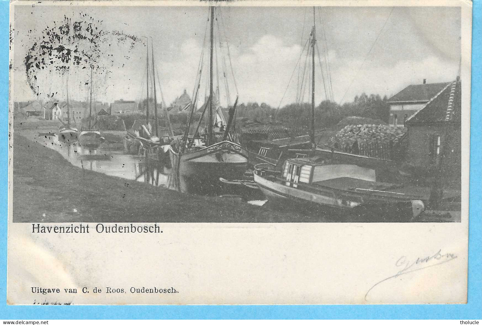 Oudenbosch-Gem.Halderberge-Roosendaal-1905-Havenzicht-Boot-Boat-Bateau-Uitgave Van C. De Roos, Markt Oudenbosch-Rare - Roosendaal