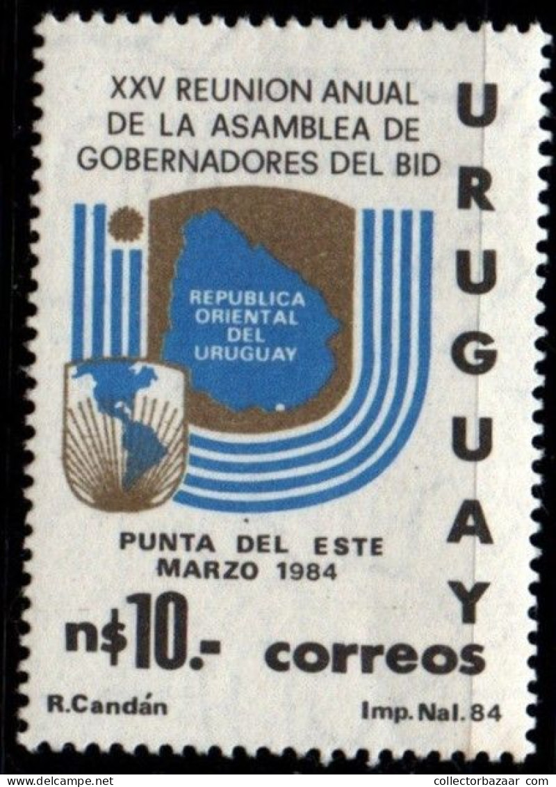 1984 Uruguay Reunion Emblem Intl Development Bank Governors #1156 ** MNH - Uruguay