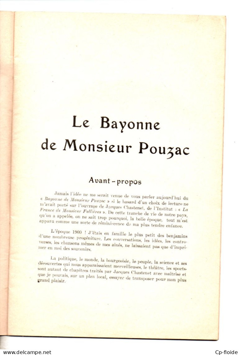 LIVRE . PAYS BASQUE . " LE BAYONNE DE MONSIEUR POUZAC " . LÉON HERRAN - Réf. N°282L - - Pays Basque