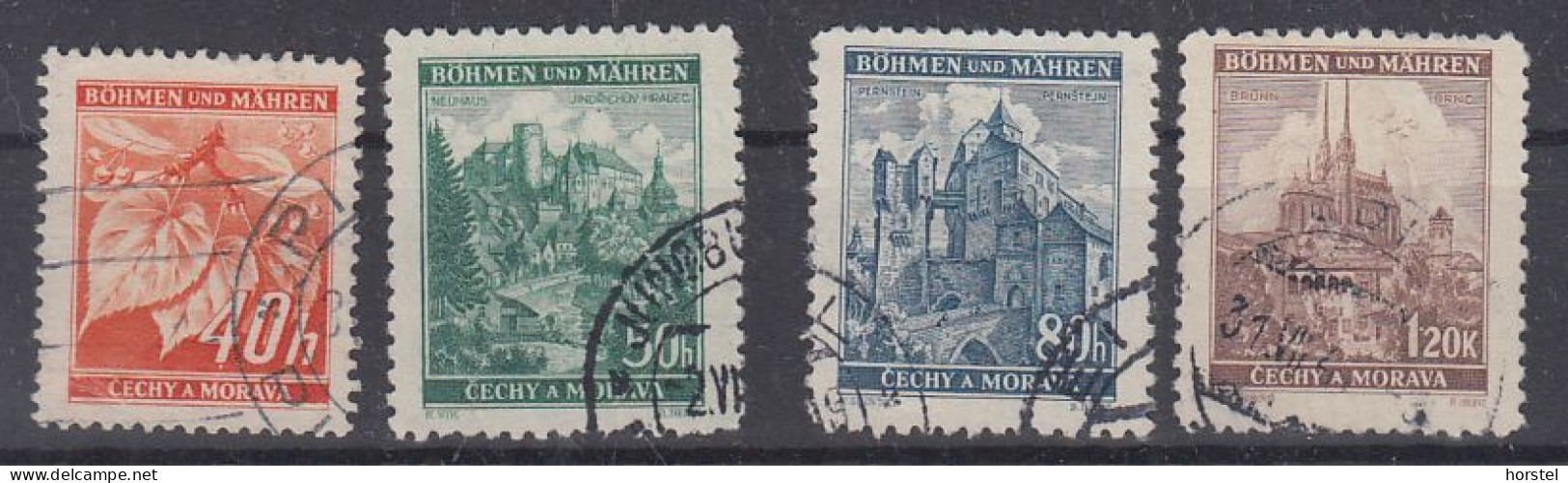 Böhmen Und Mähren  Mi 38-41  Freimarken Landschaften Und Füchte - 4x Gestempelt - Used Stamps
