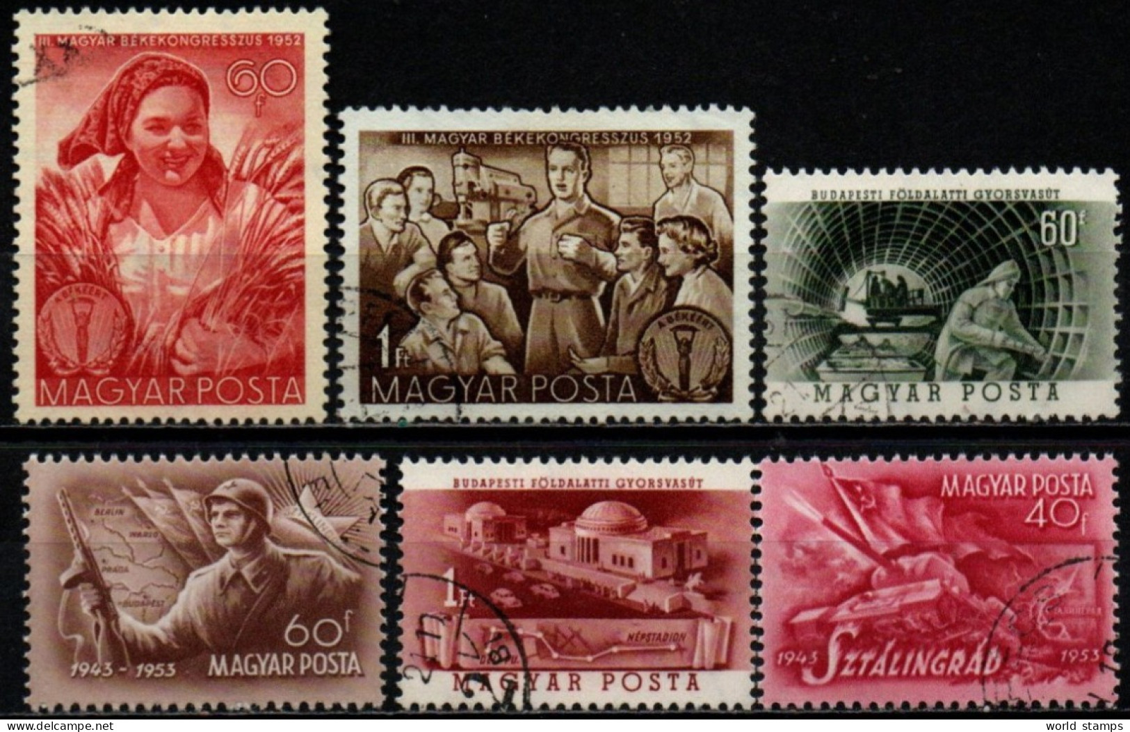 HONGRIE 1952-3 O - Used Stamps