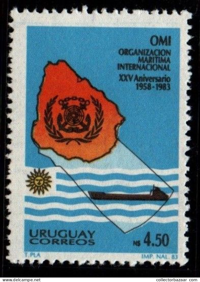 1984 Uruguay Intl Maritime Organization 25th Anniversary #1158 ** MNH - Uruguay