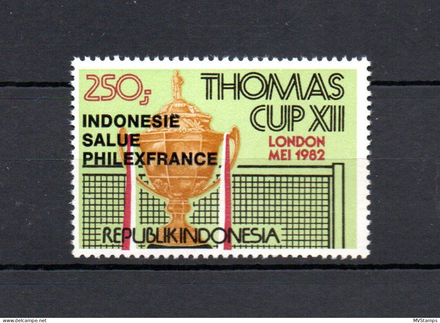 Indonesien 1982 Marke 1062b Thomascup (aus Block) Postfrisch - Indonesia