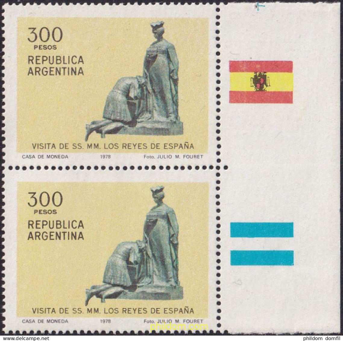 728923 MNH ARGENTINA 1978 VISITA DE LOS REYES DE ESPAÑA - Unused Stamps