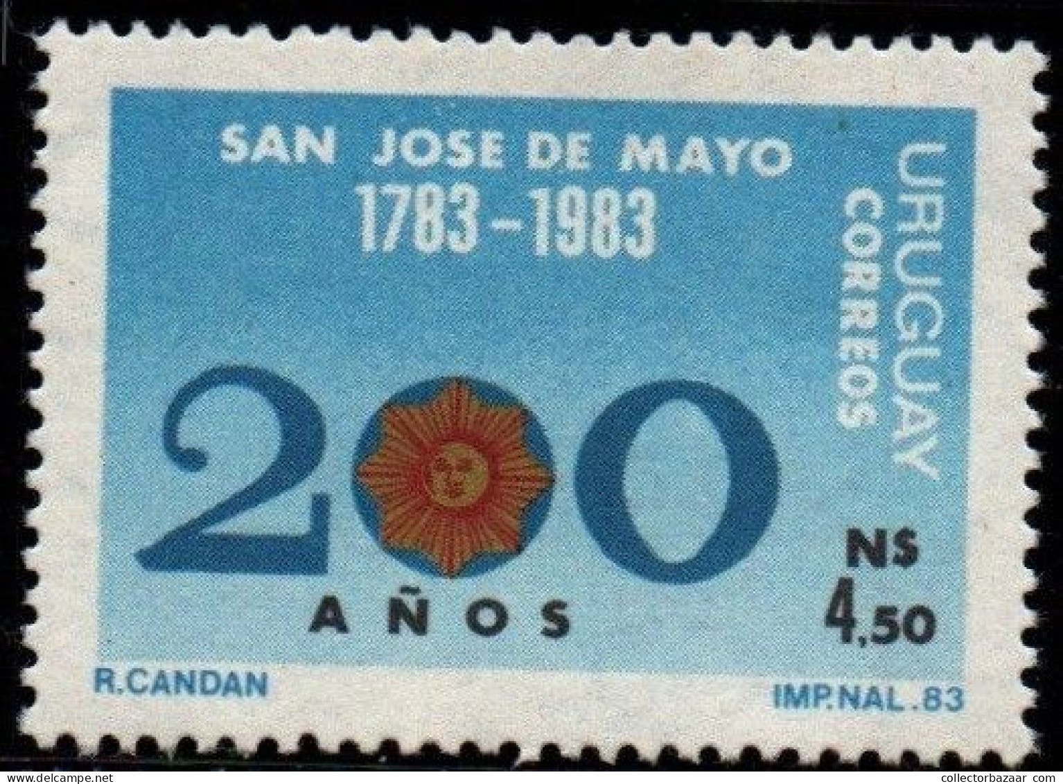 1984 Uruguay Department Of San Jose De Mayo 200th Anniv #1160 ** MNH - Uruguay