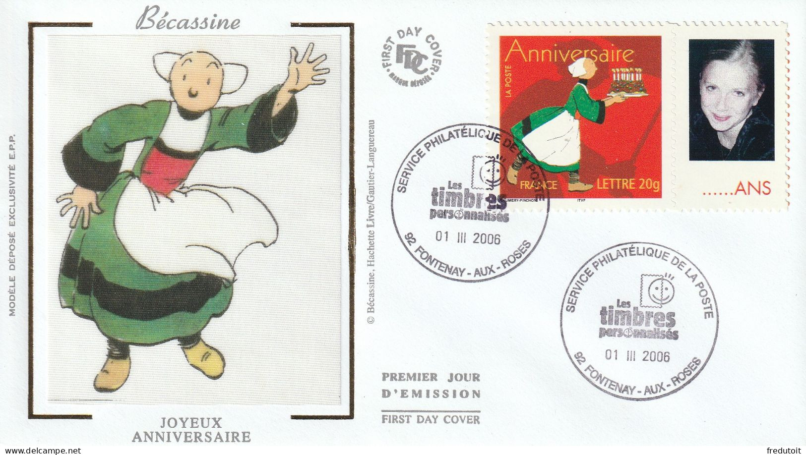 FDC - 2006 - Bécassine : Timbre Autoadhésif Personnalisé - - 2000-2009