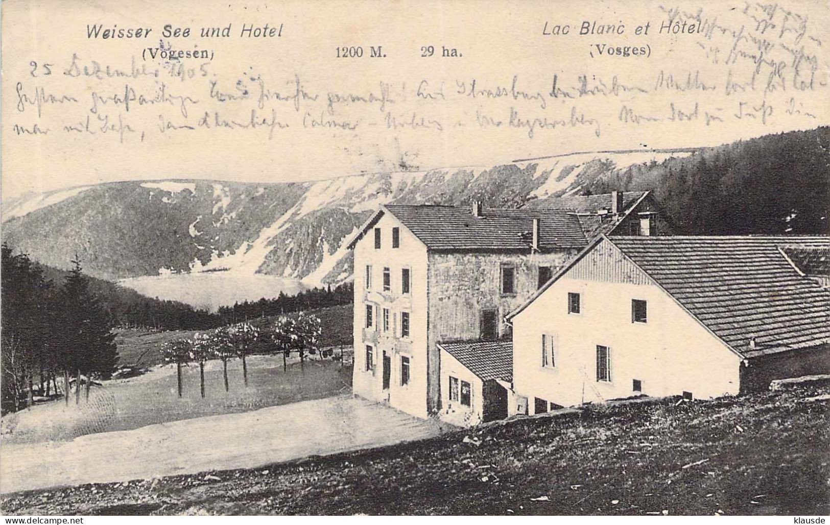 Weisser See Und Hotel Gel.1905 AKS - Elsass