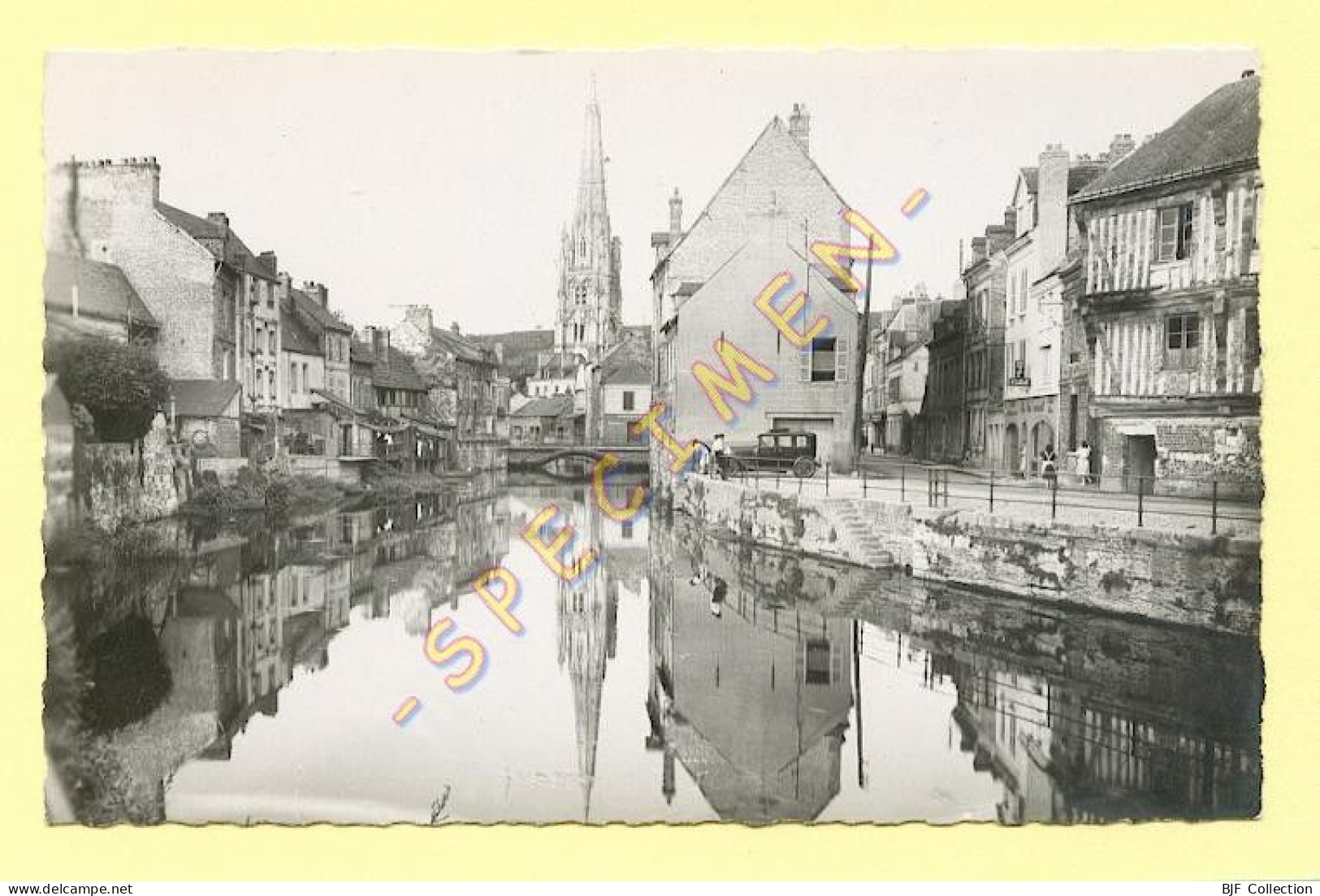 76. HARFLEUR - L'Eglise Vue De La Lézarde (animée) (vieille Voiture) CPSM - Harfleur