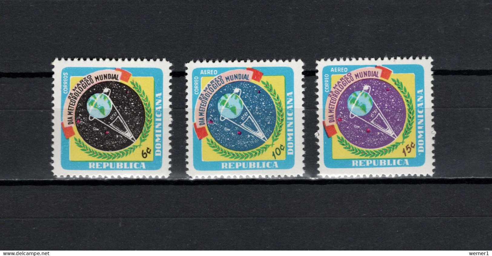 Dominican Republic 1968 Space, Meteorology Set Of 3 MNH - Noord-Amerika