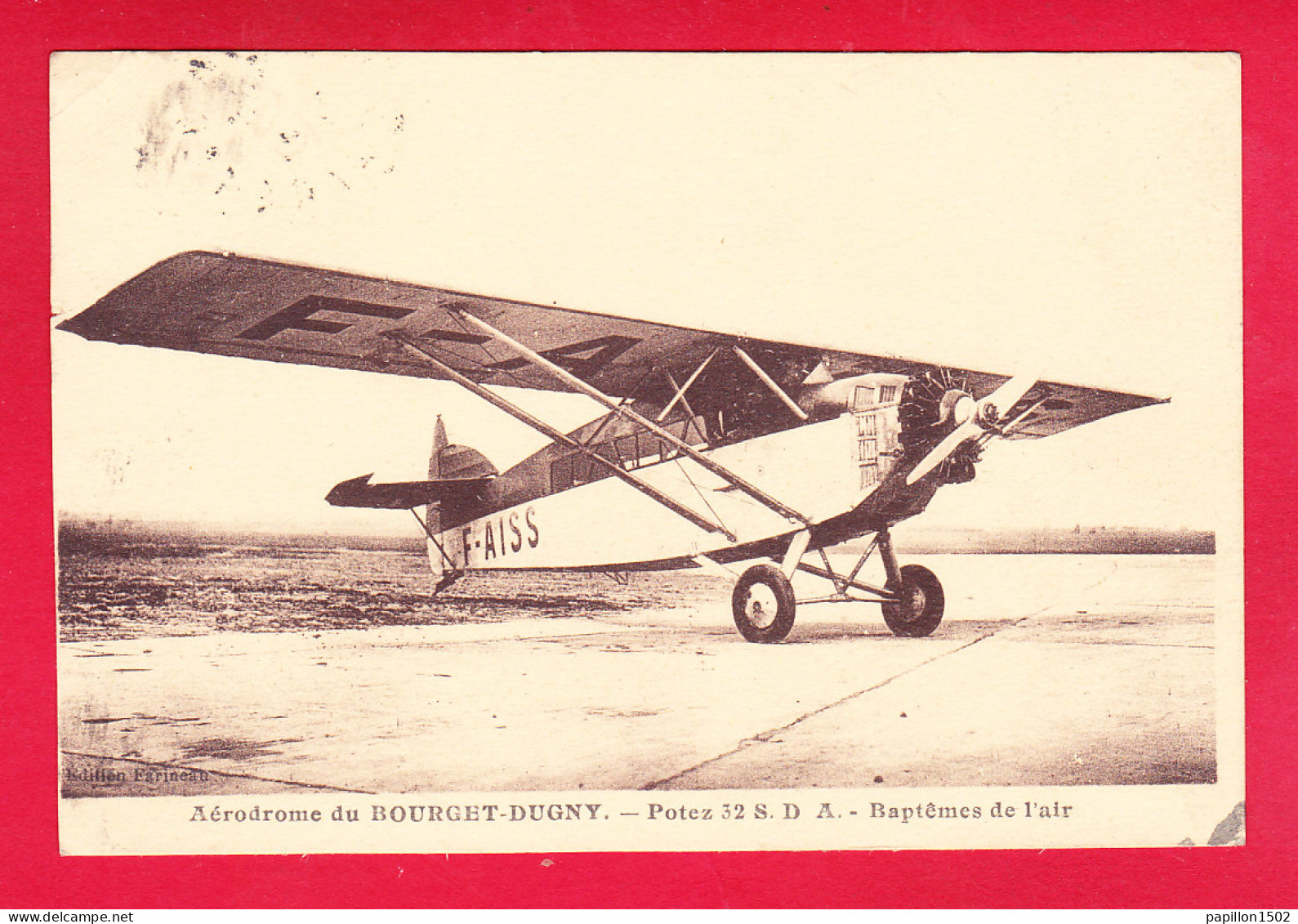 Aviation-270A25 Aérodrome Du Bourget Dugny, POTEZ 32 S. D. A. Baptêmes De L'air, BE - 1939-1945: II Guerra