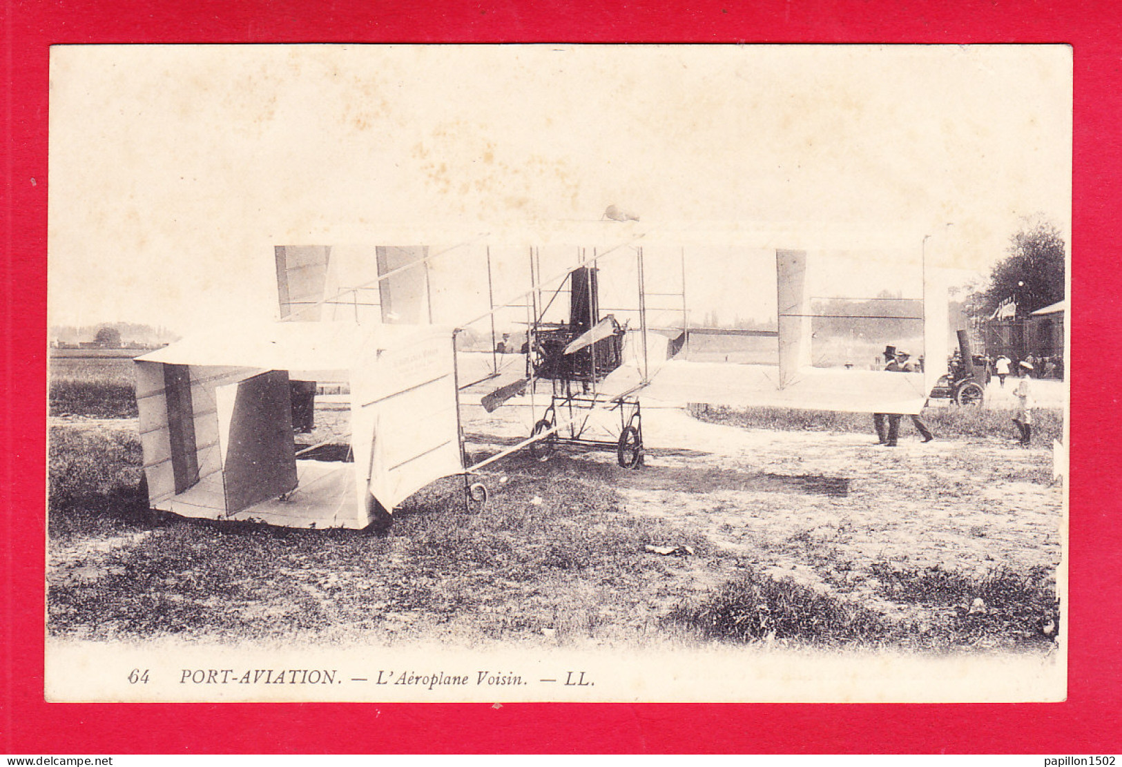 Aviation-268A25 Port Aviation, L'aéroplane VOISIN, Carte écrite D'Etaules, Cpa  - ....-1914: Voorlopers