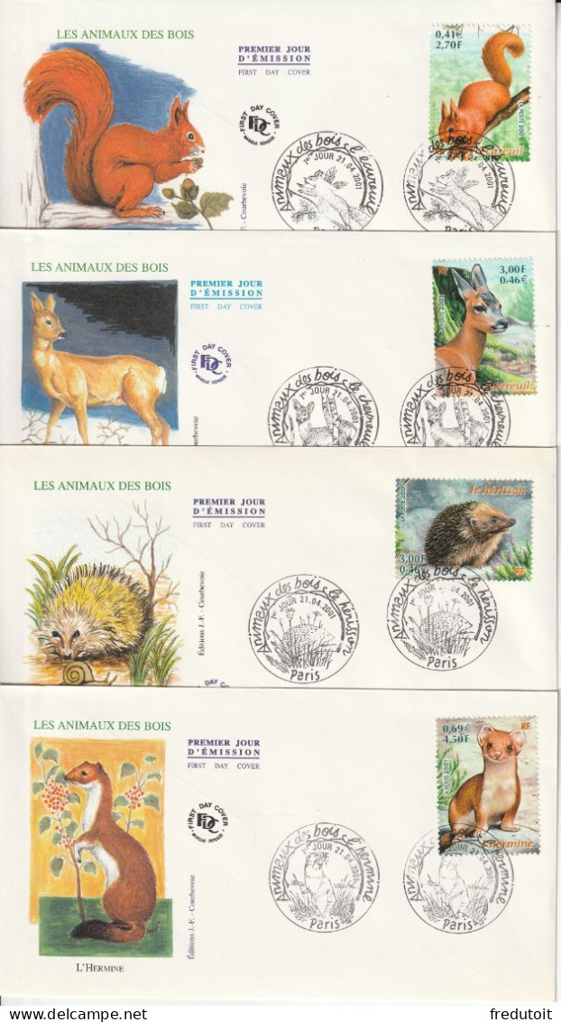 FDC - 2001 - Les Animaux Des Bois - 2000-2009