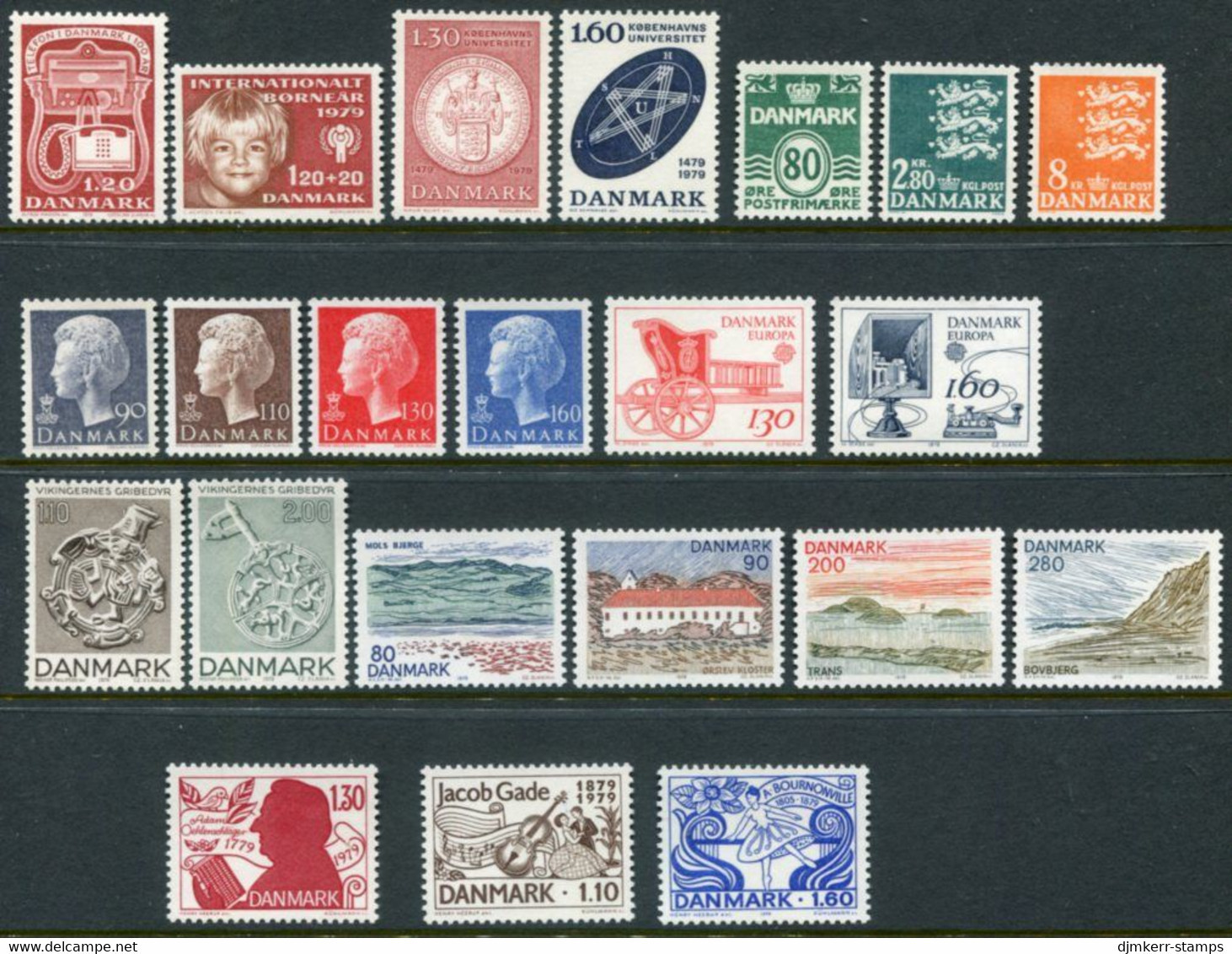 DENMARK 1979 Complete  Issues MNH / **. Michel 675-696 - Neufs