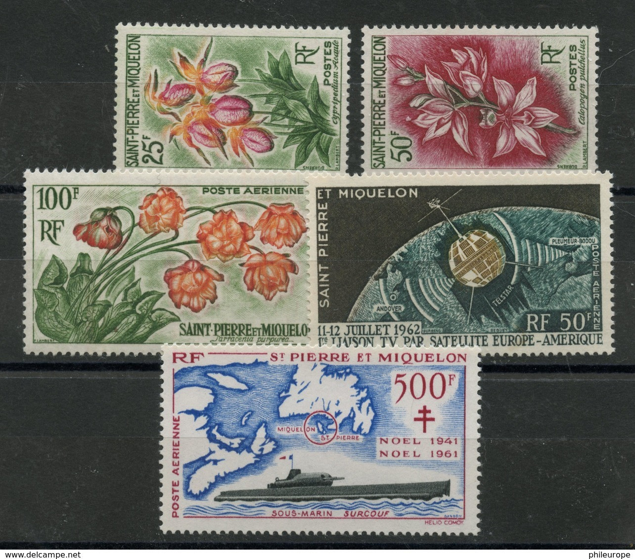 SPM Annees Completes Luxe (1962) N 362 A 363 + PA 27 A 29 - Unused Stamps