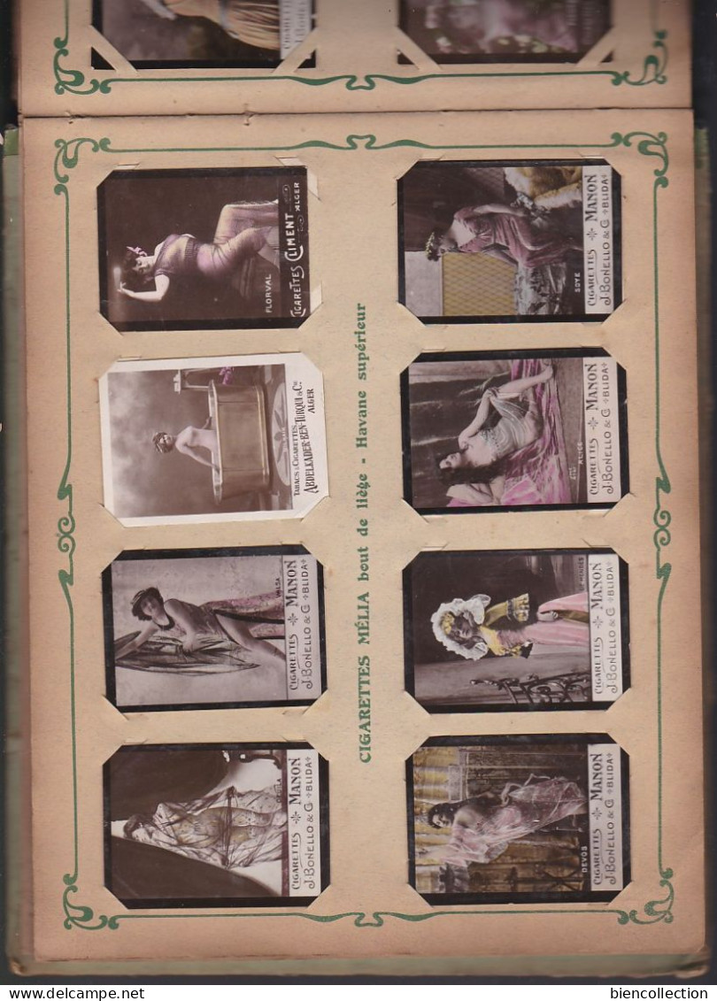 Collection Melia manufacture Tabac d'Alger (Algérie) album de 398 images de femmes nues ou autres,couverture style Mucha