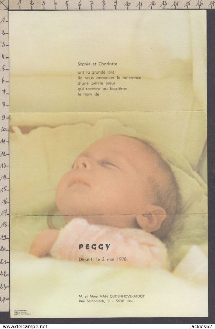 129975GF/ Naissance, Peggy, Dinant, 2/5/1978 - Naissance & Baptême