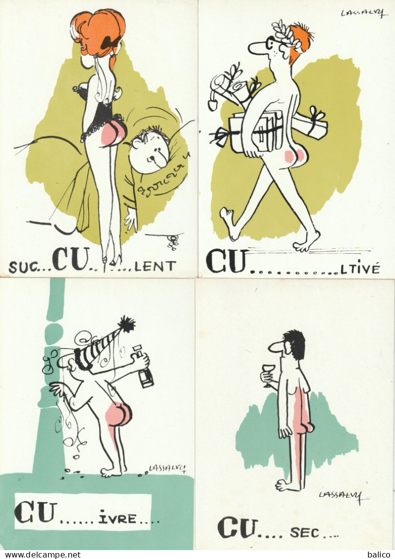 9 Cartes De La Série  "CU"  Par LASSALVY (série Complète) - Lassalvy