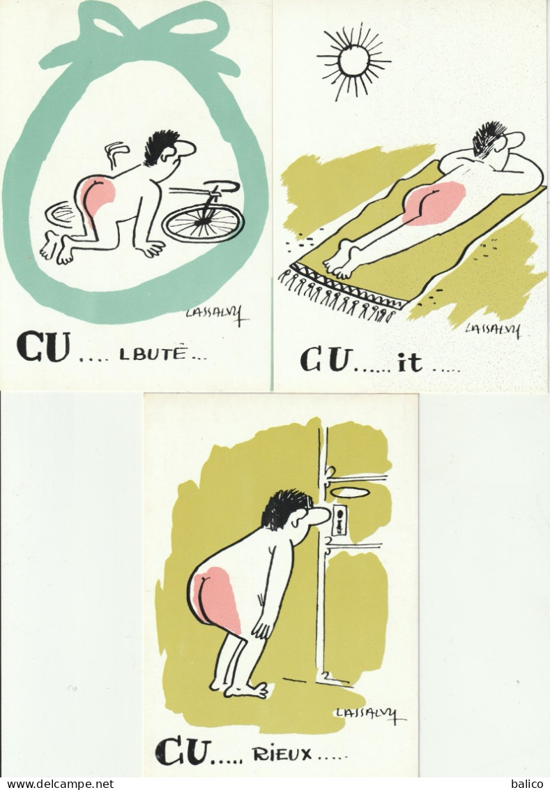 9 Cartes De La Série  "CU"  Par LASSALVY (série Complète) - Lassalvy