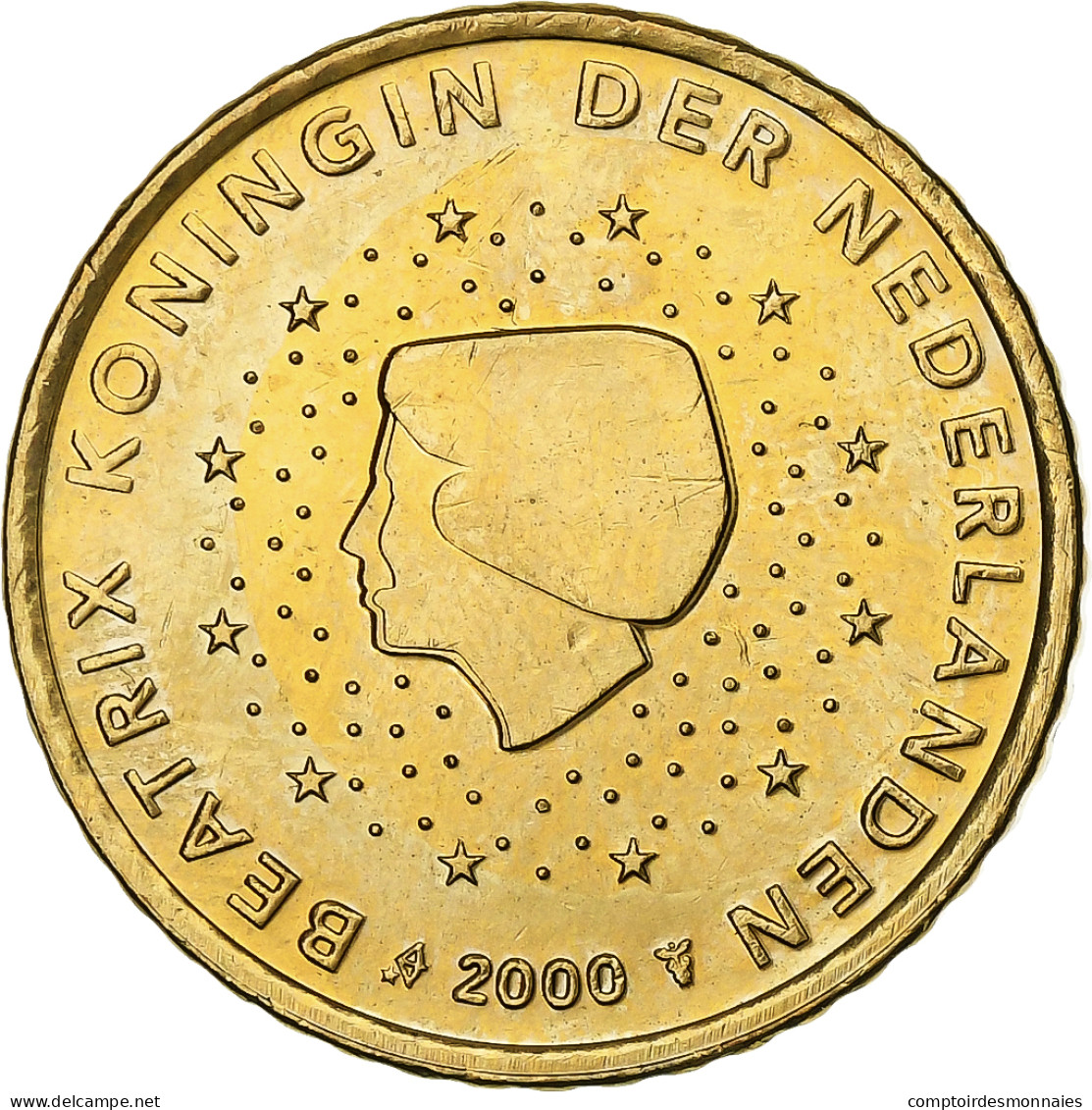 Pays-Bas, Beatrix, 50 Euro Cent, 2000, Utrecht, Laiton, SPL+, KM:239 - Nederland