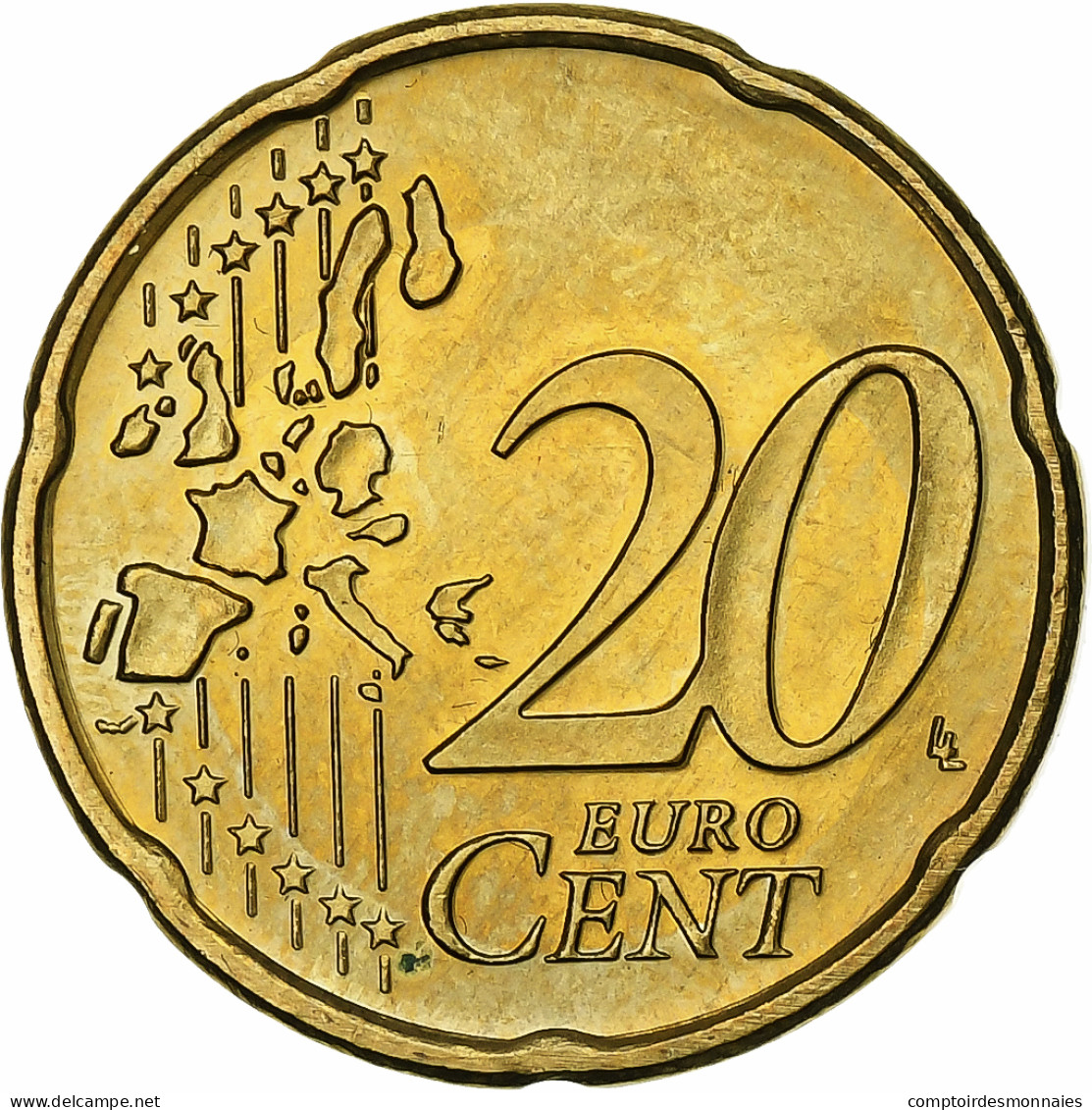 Pays-Bas, Beatrix, 20 Euro Cent, 2001, Utrecht, Laiton, SPL+, KM:238 - Paesi Bassi