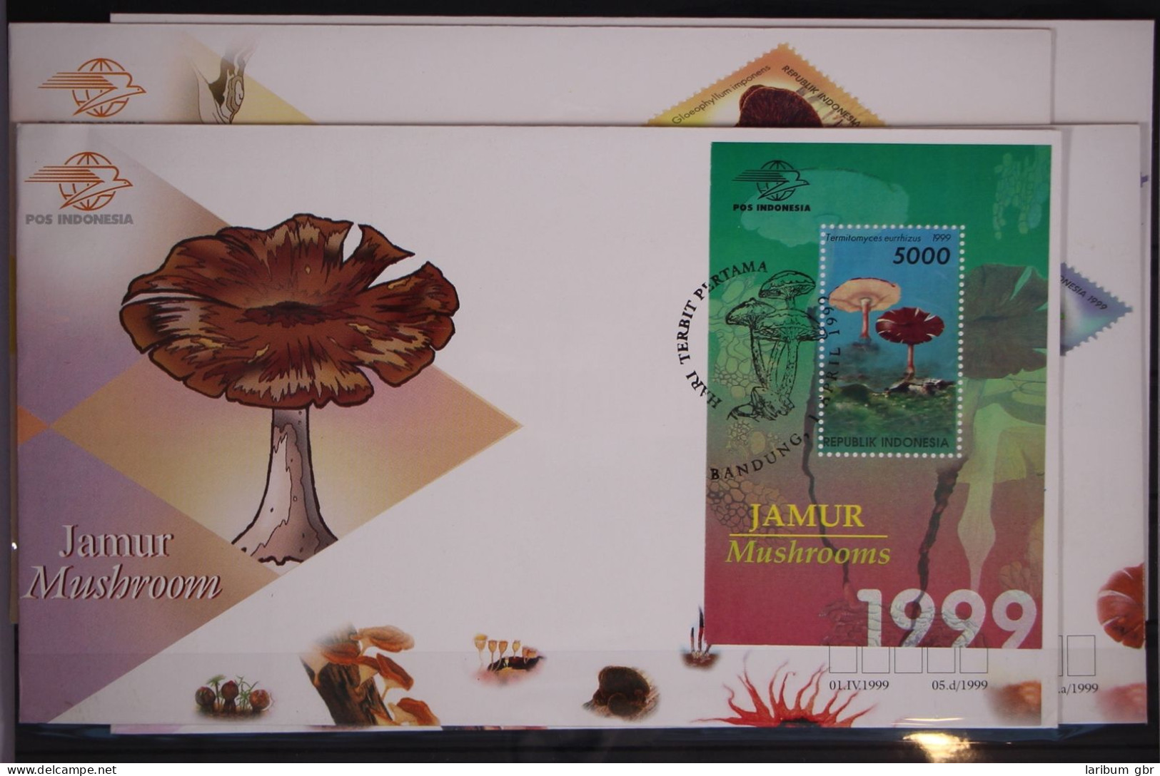 Indonesien 3er-Str. 1896-1904 Und Block 145 Postfrisch Als FDC / Pilze #GC238 - Indonesia