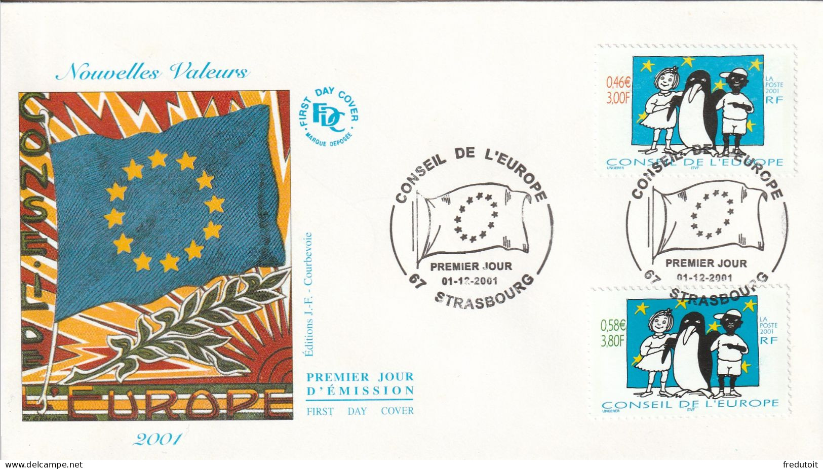 FDC - 2001 - Conseil De L'Europe - 2000-2009