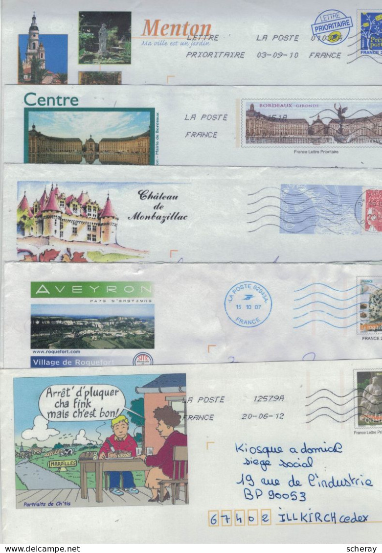 LOT 60  DE 20 LETTRES ILLUSTREES ENTIERS ET AUTRES VOIR LES 4 SCANS - Colecciones & Series: PAP