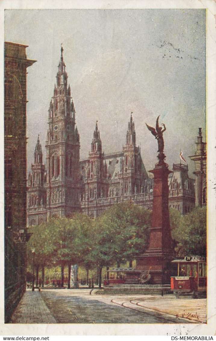 Wien - Rathaus Mit Liebenberg Denkmal 1929 - Vienna Center