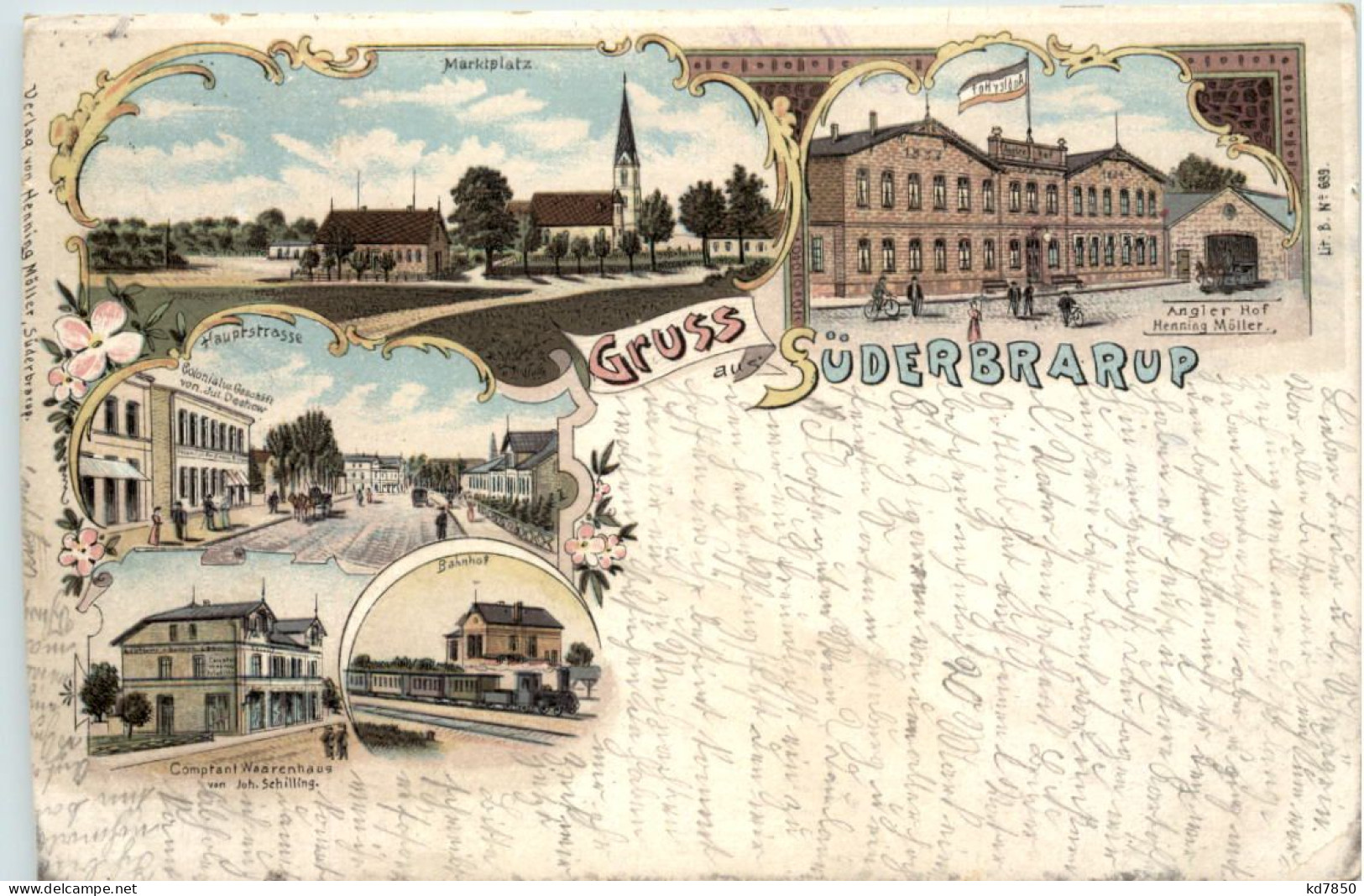 Gruss Aus Süderbrarup - Litho - Schleswig