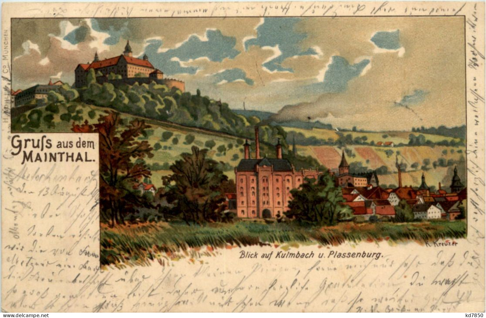 Kulmbach - Gruss Aus Dem Mainthal - Litho - Kulmbach